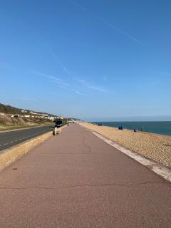 The sea wall somewhere between Hythe & Sandgate